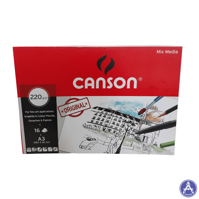 Canson White Drawing Pad 220 gr. 16 sheets Canson White Drawing Pad 220 gr. 16 sheets