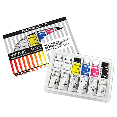 Daler Rowney Designers' gouache Process set (6)